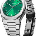 D1 Milano D1 Milano Automatico Green Code ATBU05 женские часы зеленый циферблат на запястье