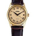 Слава Слава Сенат 1509948/300-NH15  1509948/300-NH15 механические мужские часы  золотой циферблат, браслет кожаный — вид спереди