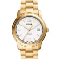 Fossil Fossil Heritage ME3226  ME3226 механические мужские часы  белый циферблат, браслет нержавеющая сталь с ip-покрытием — вид спереди