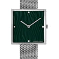 Jacques Lemans Jacques Lemans  Design Collection 1-2094A  1-2094A кварцевые женские часы  зеленый циферблат, браслет нержавеющая сталь — вид спереди