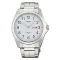 Orient Orient UG0Q005S (FUG0Q005S)  FUG0Q005S автокварц (кинетик) мужские часы  белый циферблат, браслет 18-каратное желтое золото — вид спереди