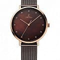 Obaku Obaku V186LXVNMN  V186LXVNMN кварцевые женские часы  коричневый циферблат, браслет  — вид спереди