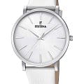 Festina Festina Boyfriend F20371/1  F20371/1 кварцевые женские часы  белый циферблат, браслет кожаный — вид спереди