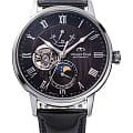 Orient Orient Star RE-AY0107N0 (RE-AY0107N00B)  RE-AY0107N00B механические мужские часы  черный циферблат, браслет кожаный — вид спереди