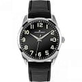 Jacques Lemans Jacques Lemans 1-1769A  1-1769A кварцевые мужские часы  черный циферблат, браслет кожа + текстиль — вид спереди