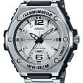 Casio Casio Collection MWA-100HD-7A  MWA-100HD-7A кварцевые мужские часы  серебристый циферблат, браслет нержавеющая сталь — вид спереди
