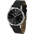 Jacques Lemans Jacques Lemans 1-1938A  1-1938A кварцевые женские часы  черный циферблат, браслет кожаный — вид спереди