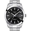 Tissot Tissot Gentleman Powermatic 80 Silicium T127.407.11.051.00 Gentleman T1274071105100 механические мужские часы  черный циферблат, браслет нержавеющая сталь — вид спереди