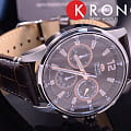 Orient Orient RA-KV0006Y1 chronograph японские мужские часы на браслете кожаный боковой вид