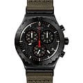 Swatch Swatch I New Chrono YVB416  YVB416 кварцевые мужские часы  черный циферблат, браслет тканевый — вид спереди