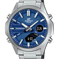 Casio Casio Edifice EFV-C120D-2A (EFV-C120D-2A) EFV EFV-C120D-2A кварцевые мужские часы  синий циферблат, браслет нержавеющая сталь — вид спереди