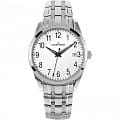 Jacques Lemans Jacques Lemans 1-1769G  1-1769G кварцевые мужские часы  белый циферблат, браслет нержавеющая сталь + золото 18к — вид спереди