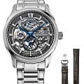 Orient Orient Star RK-AZ0102N  RK-AZ0102N механические мужские часы  черный циферблат, браслет нержавеющая сталь — вид спереди