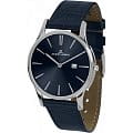 Jacques Lemans Jacques Lemans 1-1936C  1-1936C кварцевые мужские часы   циферблат, браслет кожа + текстиль — вид спереди