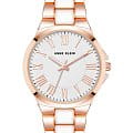 Anne Klein Anne Klein Metals 3922WTRG  3922WTRG кварцевые женские часы  белый циферблат, браслет сталь c pvd покрытием — вид спереди