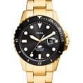 Fossil Fossil Blue FS6035  FS6035 кварцевые мужские часы  черный циферблат, браслет нержавеющая сталь с ip-покрытием — вид спереди