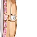 Swarovski Swarovski Matrix Bangle 5679890 кварцевые женские часы часы, крупный план розовый циферблат