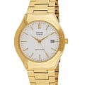 Casio Casio MTP-1170N-7A  MTP-1170N-7A кварцевые мужские часы  белый циферблат, браслет нержавеющая сталь с pvd-покрытием — вид спереди