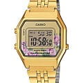 Casio Casio Collection LA680WEGA-4C Retro LA680WEGA-4C кварцевые женские часы  серый циферблат, браслет  — вид спереди