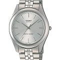 Casio Casio MTP-1129A-7A  MTP-1129A-7A кварцевые мужские часы  серебристый циферблат, браслет нержавеющая сталь — вид спереди