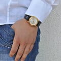 Casio Casio MTP-1154PQ-7A mtp японские мужские часы на браслете кожаный боковой вид