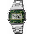 Casio Casio Illuminator A-168WEC-3E  A-168WEC-3E кварцевые мужские часы  серый циферблат, браслет  — вид спереди