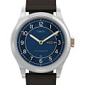 Timex Timex Waterbury Traditional TW2V28500  TW2V28500 кварцевые мужские часы  синий циферблат, браслет кожаный — вид спереди