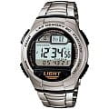 Casio Casio Illuminator W-734D-1A  W-734D-1A кварцевые мужские часы  голубой циферблат, браслет нержавеющая сталь — вид спереди