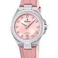 Festina Festina Mademoiselle F20701/2  F20701/2 кварцевые женские часы  розовый циферблат, браслет кожаный — вид спереди