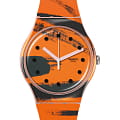 Swatch Swatch New Gent SUOZ362  SUOZ362 кварцевые мужские часы  оранжевый циферблат, браслет силикон — вид спереди