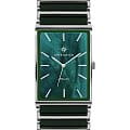 Greenwich Greenwich Electra GW 521.10.38  GW 521.10.38 кварцевые женские часы  зеленый циферблат, браслет сталь + керамические вставки — вид спереди