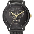 Romanson Romanson TM8A22FMB(BK)  TM8A22FMB(BK) кварцевые мужские часы  черный циферблат, браслет  — вид спереди