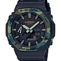 Casio Casio G-Shock GA-2100SU-1A GA-2100 GA-2100SU-1A электронные мужские часы  черный циферблат, браслет пластик — вид спереди