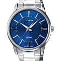 Casio Casio MTP-1303D-2A  MTP-1303D-2A кварцевые мужские часы  синий циферблат, браслет нержавеющая сталь — вид спереди
