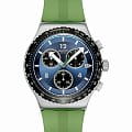 Swatch Swatch I New Chrono YVS531  YVS531 кварцевые мужские часы  синий циферблат, браслет резина — вид спереди