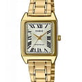Casio Casio Collection LTP-V007G-9B  LTP-V007G-9B кварцевые женские часы  перламутровый циферблат, браслет нержавеющая сталь с ip-покрытием — вид спереди