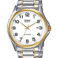 Casio Casio MTP-1188PG-7B  MTP-1188PG-7B кварцевые мужские часы  белый циферблат, браслет сталь с ip покрытием — вид спереди