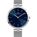 Jacques Lemans Jacques Lemans Classic 1-2024Q  1-2024Q кварцевые женские часы  синий циферблат, браслет нержавеющая сталь — вид спереди