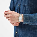 Casio Casio MTP-1188PG-7B mtp японские мужские часы на браслете сталь с ip покрытием боковой вид