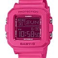 Casio Casio Baby-G BGD-10K-4DR (BGD-10K-4)  BGD-10K-4 электронные женские часы  розовый циферблат, браслет пластик — вид спереди