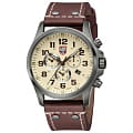 Luminox Luminox XL.1947  XL.1947 электронные мужские часы  бежевый циферблат, браслет кожа + текстиль — вид спереди