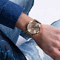 Guess Guess Trend GW0502G1 кварцевые мужские часы часы, крупный план золотой циферблат