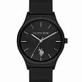 U.S. Polo Assn. U.S. Polo Assn USPA1078-02  USPA1078-02 кварцевые мужские часы  черный циферблат, браслет силикон — вид спереди