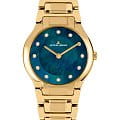 Jacques Lemans Jacques Lemans Florence 1-2167E  1-2167E кварцевые женские часы  синий циферблат, браслет нержавеющая сталь с pvd-покрытием — вид спереди