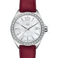 TAG Heuer TAG Heuer Formula 1 WBJ131A.FC8253  WBJ131A.FC8253 кварцевые женские часы  красный циферблат, браслет кожаный — вид спереди
