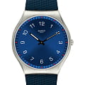 Swatch Swatch Skin Irony 42 SS07S102  SS07S102 кварцевые мужские часы  синий циферблат, браслет резина — вид спереди