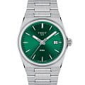 Tissot Tissot PRX 35 mm T137.210.11.081.00  T1372101108100 кварцевые женские часы  зеленый циферблат, браслет нержавеющая сталь — вид спереди