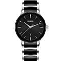 Rado Rado Centrix R30026152  R30026152 кварцевые женские часы  черный циферблат, браслет сталь + высокотехнологичная керамика — вид спереди