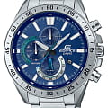 Casio Casio Edifice EFV-620D-2AVUDF (EFV-620D-2A) EFV EFV-620D-2A кварцевые мужские часы  синий циферблат, браслет нержавеющая сталь — вид спереди