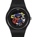 Swatch Swatch New Gent Biosourced Lacquered SO29B107  SO29B107 кварцевые мужские часы  прозрачный циферблат, браслет биоматериал — вид спереди